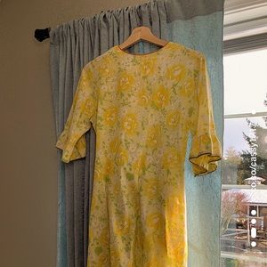 Vintage 60’s yellow floral dress